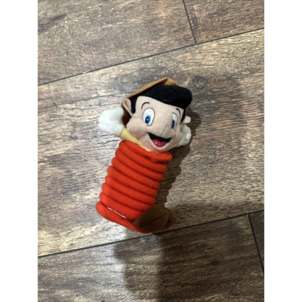 RARE 2003 Pinocchio 4.5" McDonald's EUROPE Spring Plush Action Figure Disney